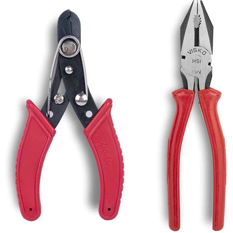 Visko 812 Tool Set With Plier And Wire Cutter | Hand Tools Set Lineman Plier | Length - 155 Inch