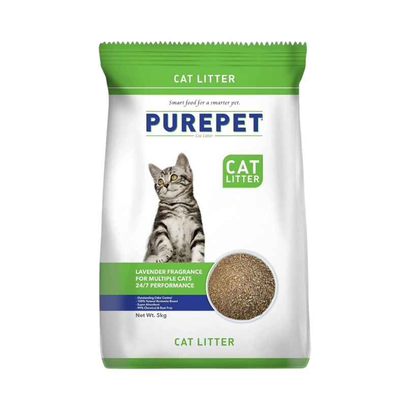 Purepet Clumping Lavender Fragrance Pet Cat Litter (For Multiple Cats)