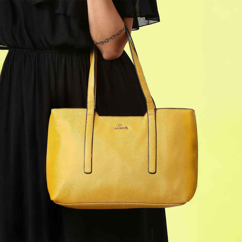 Lavie Women's Synthetic Leather Tote Bag | Medium | Ochre