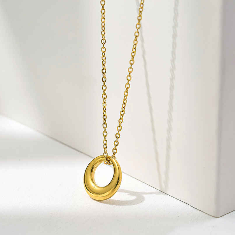 Label She Gold Plated Stainless Steel Anti Tarnish Circle of Life Pendant Necklace | LS-PS-26452
