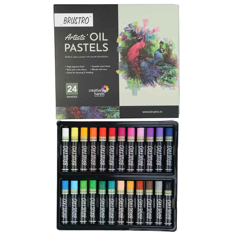 Brustro Artist Oil Pastels Set Of 24 - Regular Brustro Artist Oil Pastels Set Of 24 - Regular