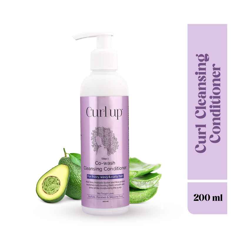 Curl Up Cowash Cleansing Conditioner | Mild 2 In 1 Shampoo & Conditioner |For Frizzy & Curly Hai