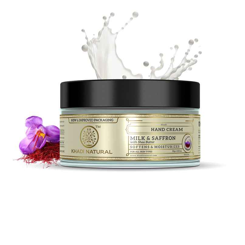 Khadi Natural Milk And Saffron Hand Cream | Moisturizes Dry Hands