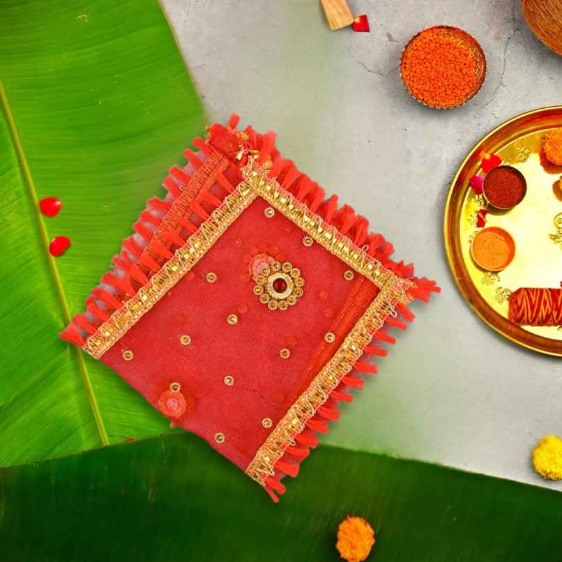 ServDharm Divine Devi Maa Chunri | Red | 10 x 4 in ServDharm Divine Devi Maa Chunri | Red | 10 x 4 in