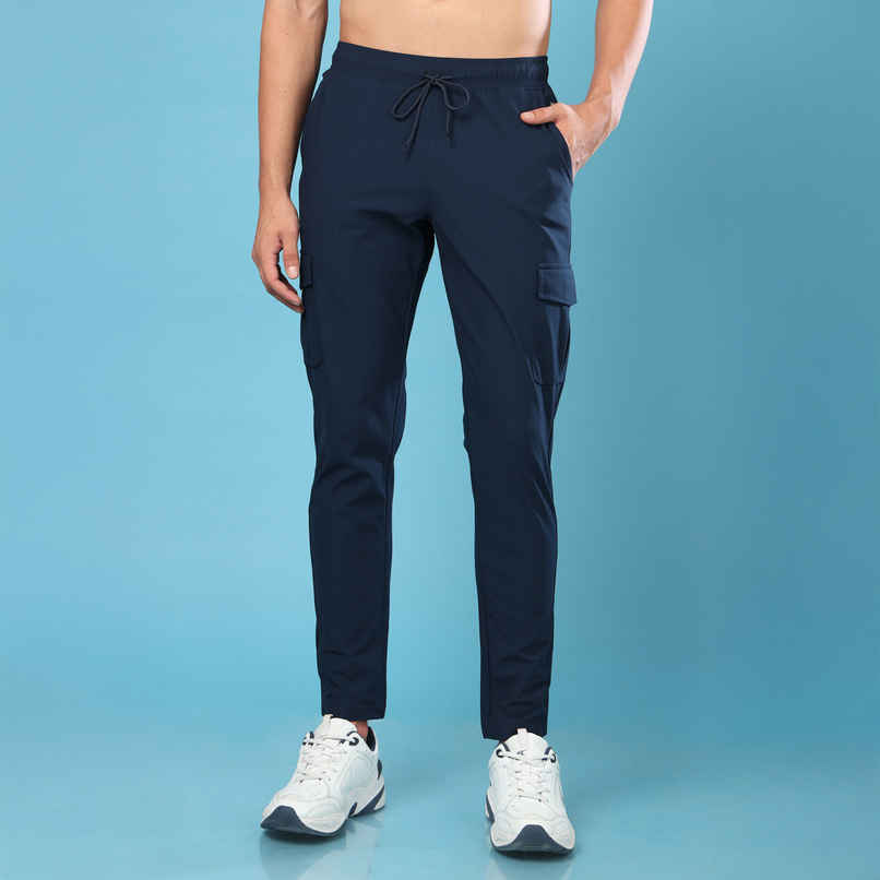 Men's Relaxed Fit Solid Sports Cargo Trackpant P644