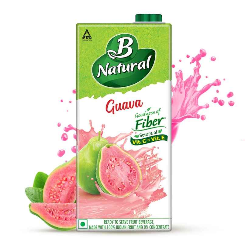 B Natural Guava Juice, 100% Pulp, No Concentrate