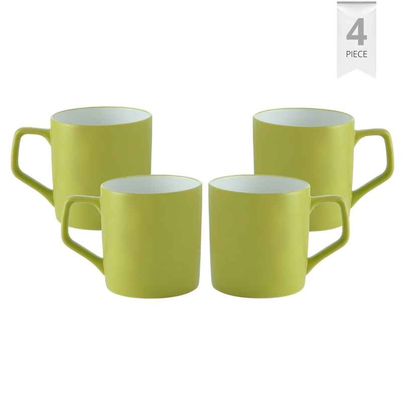 Clay Craft Fine Ceramic Director Coffee Mug Set | Set Of 4 | Green