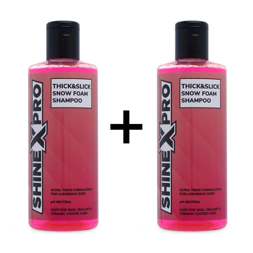ShineXPro Thick Foam Car Wash Shampoo Concentrate | pH Neutral | Shine Enhancing Formula Combo