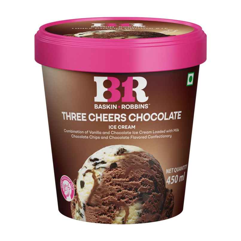 Baskin Robbins Three Cheers Chocolate Ice Cream Tub