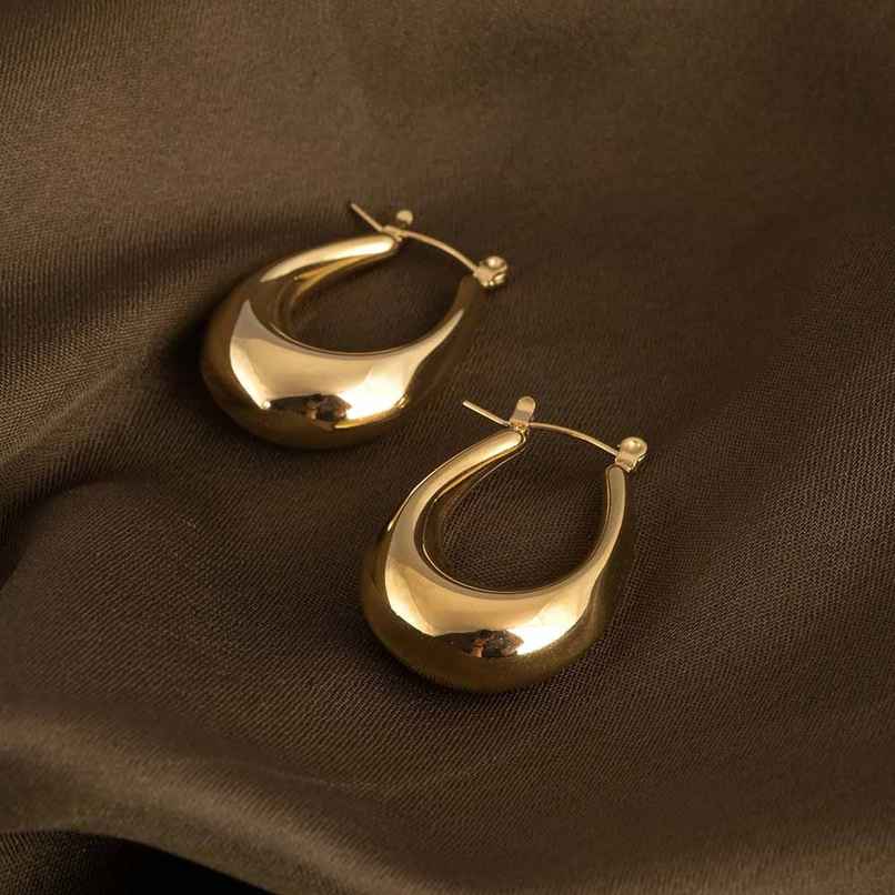 Palmonas U-Shaped Chunky Earrings For Womens | Waterproof And Anti-Tarnish Palmonas U-Shaped Chunky Earrings For Womens | Waterproof And Anti-Tarnish