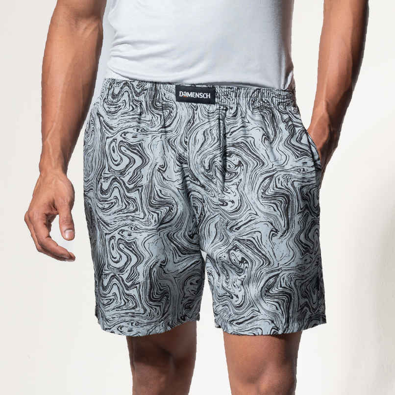 DaMENSCH Men's Cotton Boxer Shorts | Grey - XL