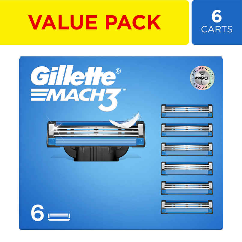 Gillette Mach3 Shaving Blades For Men (6 Cartridges)