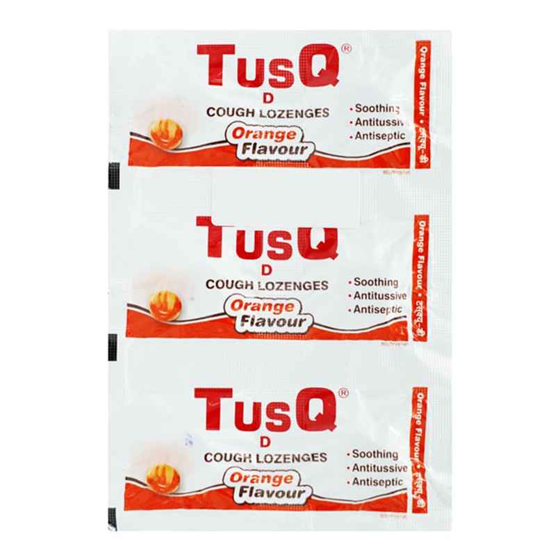Tusq D Orange Flavour Cough Lozenges