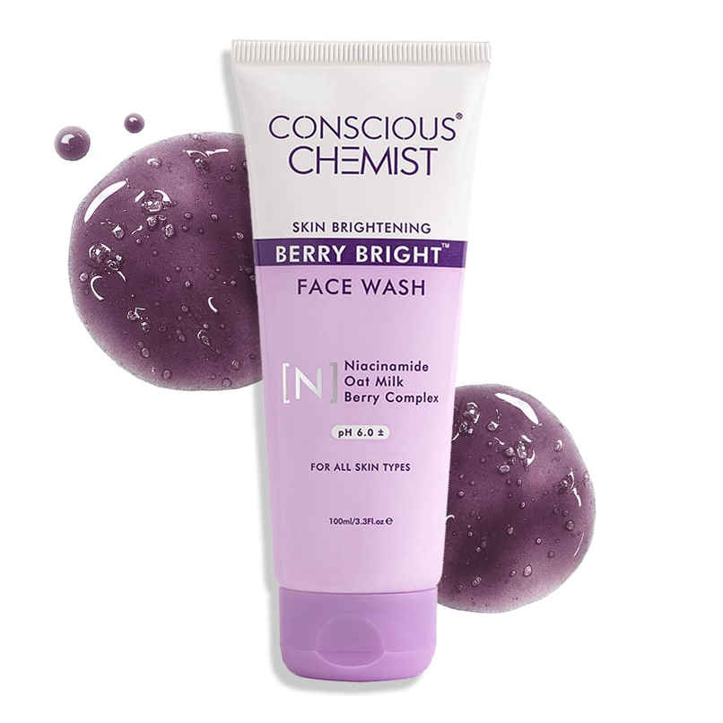 Conscious Chemist Pore Refining Brightening Face Wash With Niacinamide, Blueberry Extracts Conscious Chemist Pore Refining Brightening Face Wash With Niacinamide, Blueberry Extracts