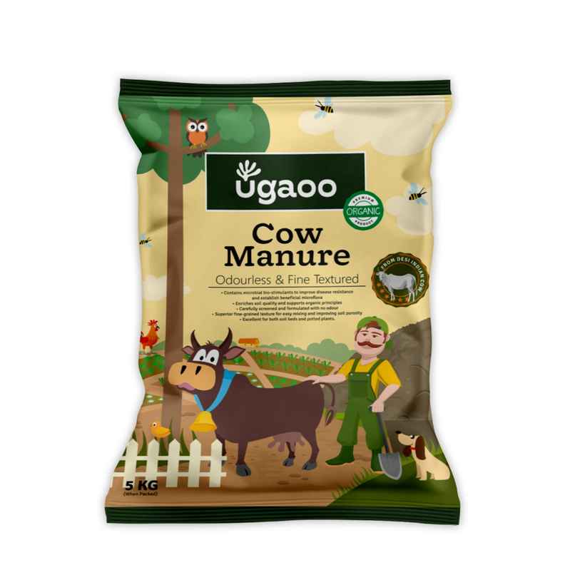 Ugaoo Organic Cow Dung Manure for Plants - 5 Kg - Gardening Accessories