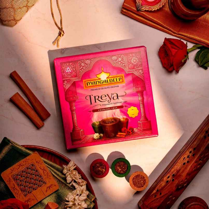 Treya 3 In 1 Sambrani Cups | Mangaldeep