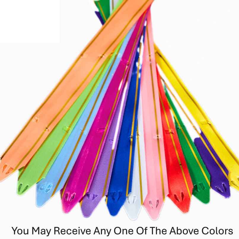Ribbon Bows - 12 mm - Color May Vary (Pack Of Single Color)