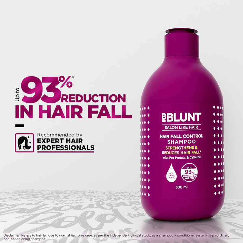 BBlunt Hair Fall Control Shampoo With Pea Protein & Caffeine For Stronger Hair