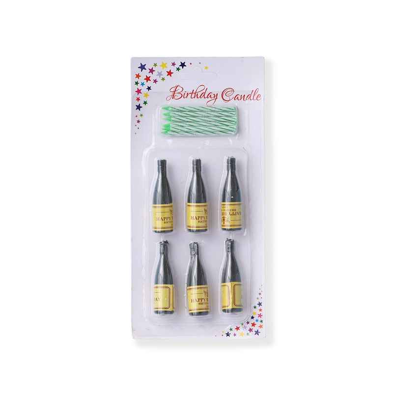 Champagne Bottle Candles | Happy Birthday Cake Decoration | Propcon