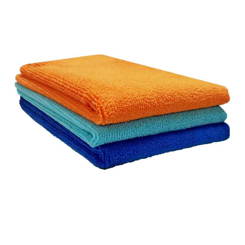 Sheen Microfiber Car Cleaning Cloth (Pack of 3) - Assorted | 300 GSM