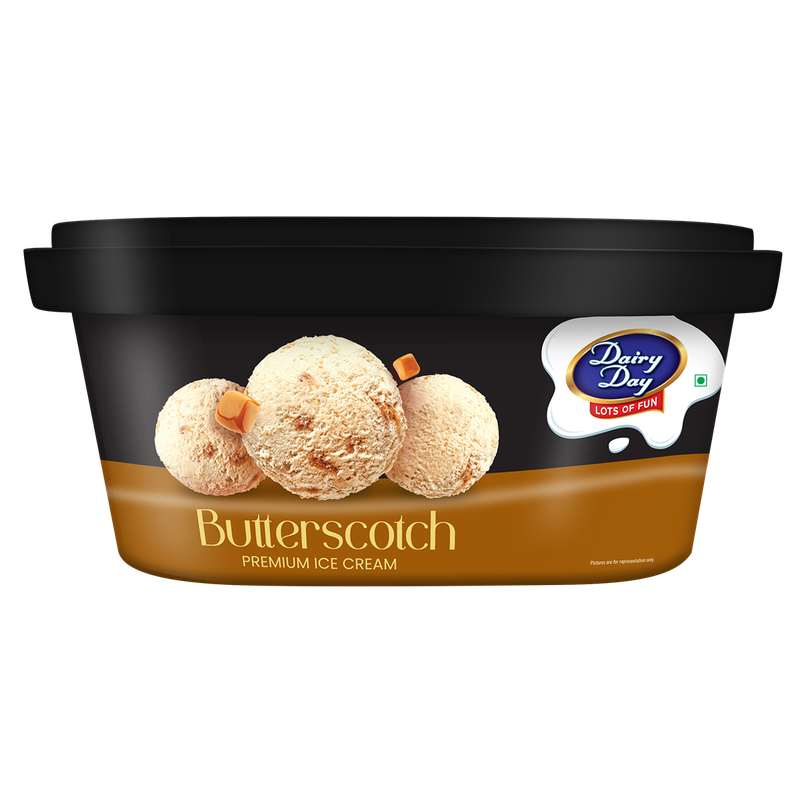 Dairy Day Crunchy Butter Scotch Premium Ice Cream Tub