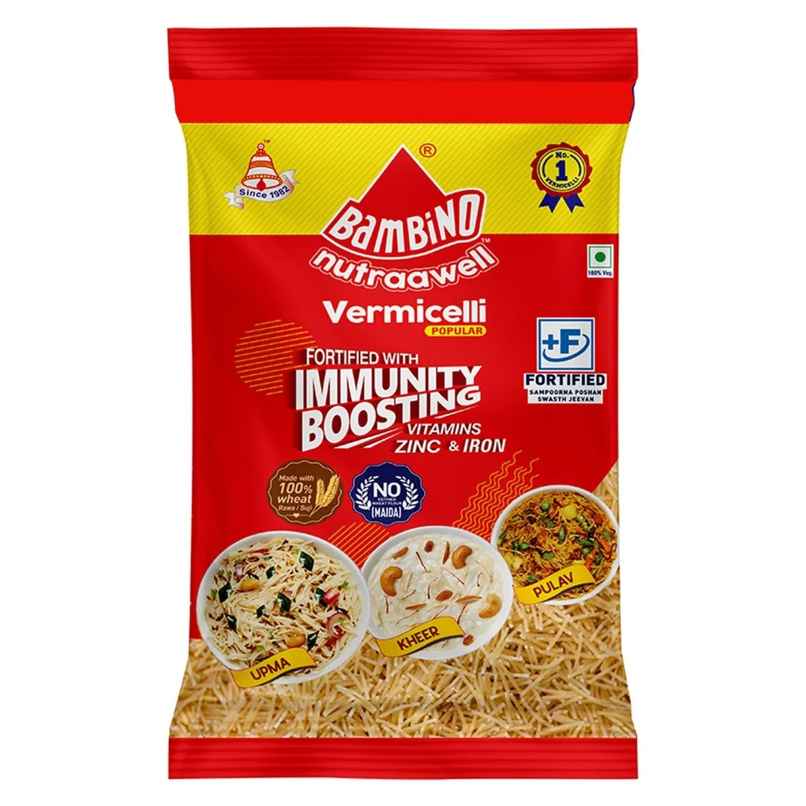 Bambino Regular Vermicelli Seviyan | Pure Suji, No Maida, Protein Rich