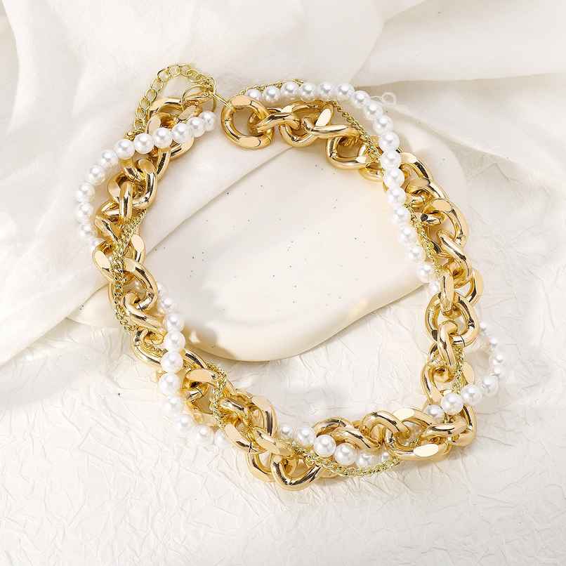 Just Lil Things Artificial Gold Necklace Just Lil Things Artificial Gold Necklace