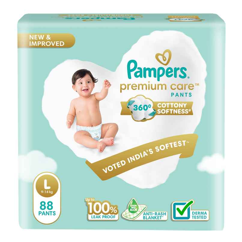 Pampers Premium Care Baby Diapers | Pant Style | L | 88 pcs