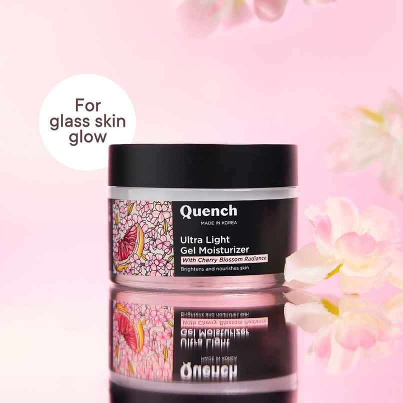 Quench Ultra Light Korean Moisturizer with 2% Niacinamide & Cherry Blossom for Face Glow Intense Brightening