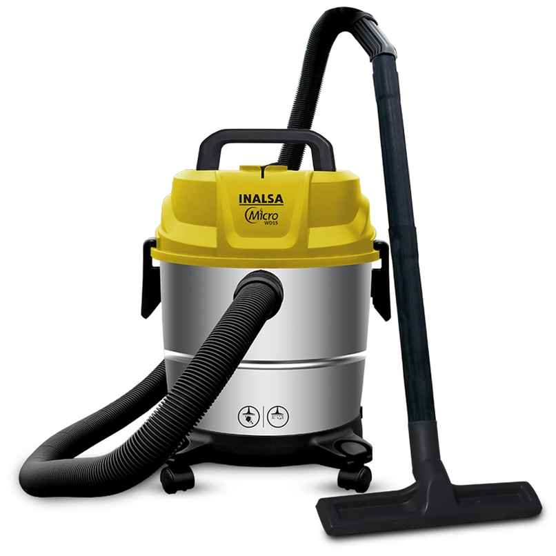 INALSA Wet and Dry Vacuum Cleaner WD 15 ltr ,1400 W, 20 kPa Suction , Blower Function,HEPA Filter
