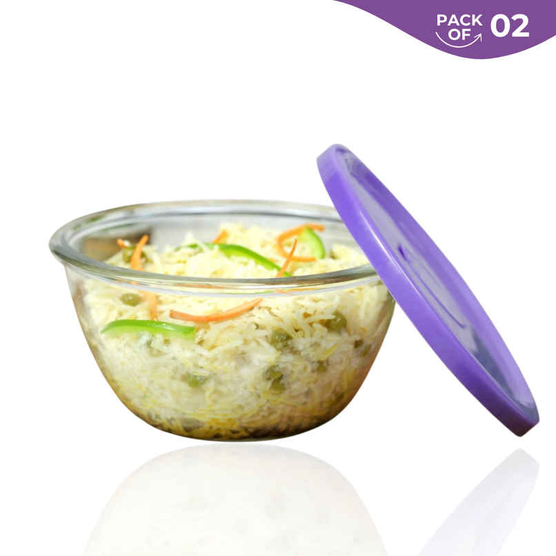 Yera 2 Pc Bowl Set With Lids 435 Ml Each