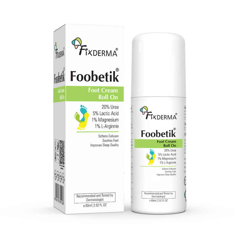 Fixderma Foobetik 20% Urea Foot Roll On For Cracked Heels with 5% Lactic Acid Fixderma Foobetik 20% Urea Foot Roll On For Cracked Heels with 5% Lactic Acid