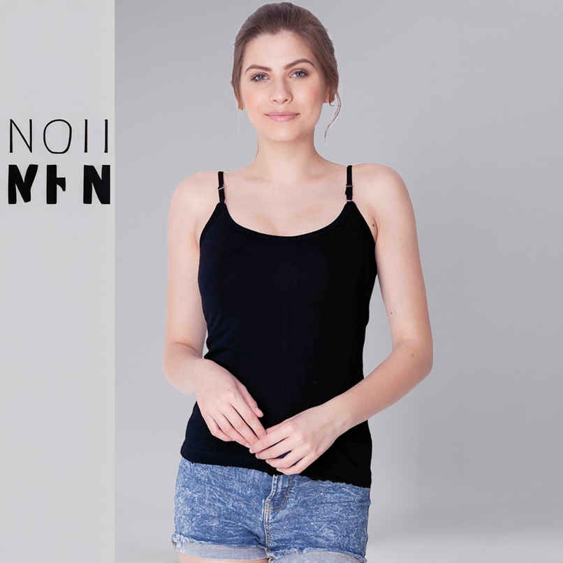 Dollar Missy Women's Combed Cotton Camisole | Pack Of 2 - Black - M