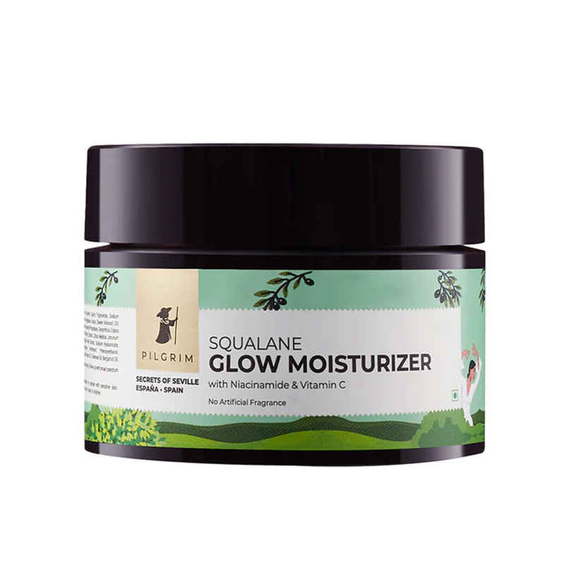 Pilgrim Squalane Glow Moisturizer For Face With Niacinamide & Vitamin C For Glowing Skin Pilgrim Squalane Glow Moisturizer For Face With Niacinamide & Vitamin C For Glowing Skin