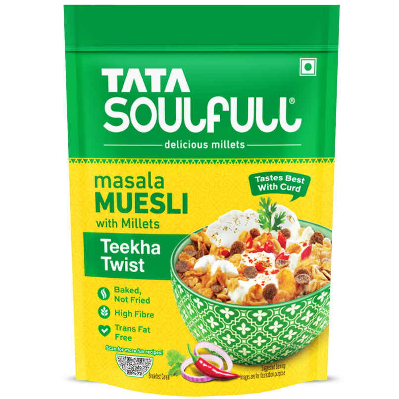 Tata Soulfull Namkeen Mixture, Masala Muesli, Healthy Snacks, Teekha Twist with Millets, Baked Tata Soulfull Namkeen Mixture, Masala Muesli, Healthy Snacks, Teekha Twist with Millets, Baked