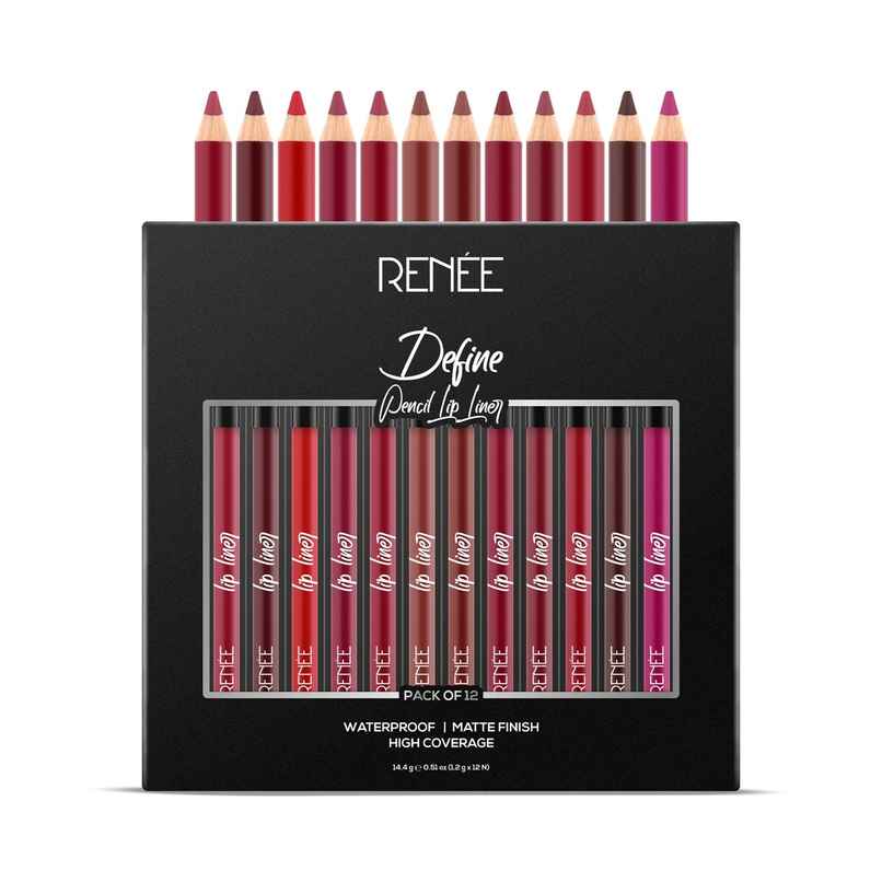 Renee Define Matte Lip Liner | Set of 12