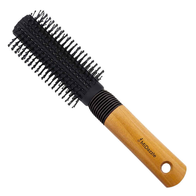 Midazzle Premium Round Wooden Handle Hair Brush M299 Mihb0037 Midazzle Premium Round Wooden Handle Hair Brush M299 Mihb0037