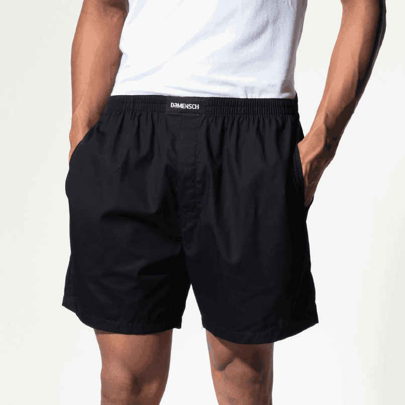 DaMENSCH Men's Cotton Boxer Shorts | Black - M DaMENSCH Men's Cotton Boxer Shorts | Black - M