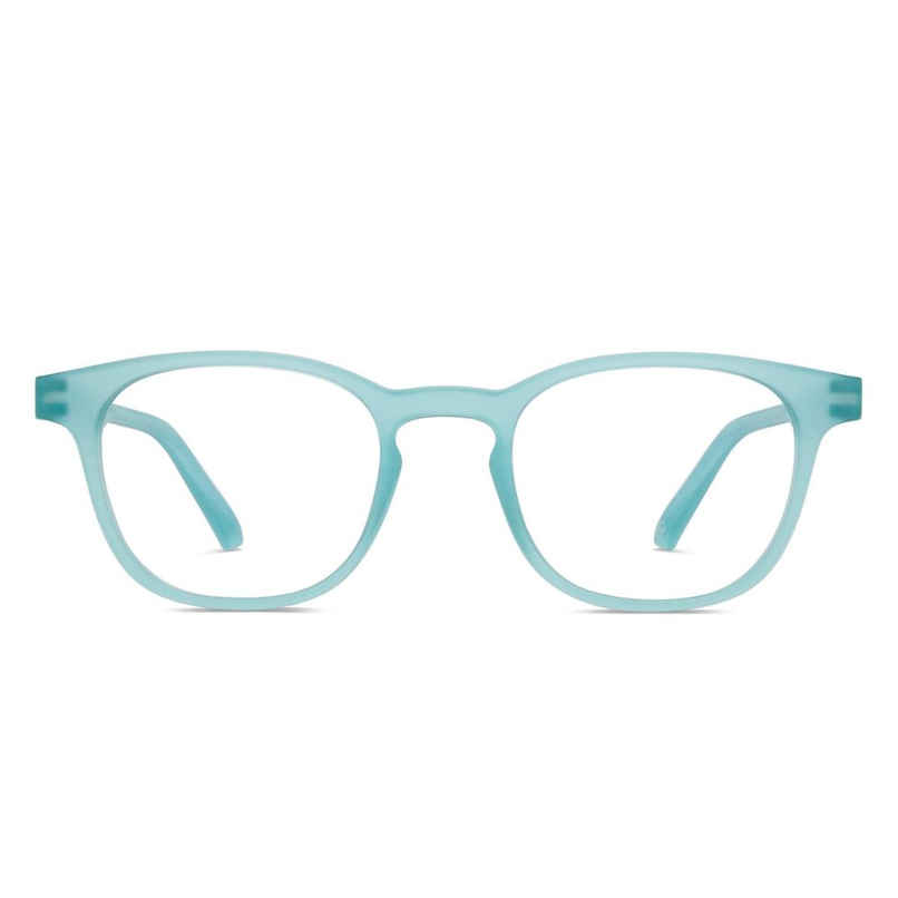 Lenskart Hustlr Unisex Solid Plastic Computer Glasses | Blue Sky - Small