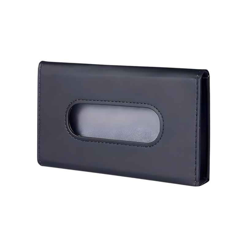 Autoguys Universal Tissue Holder For Car With 1 Set Tissues Included - Black