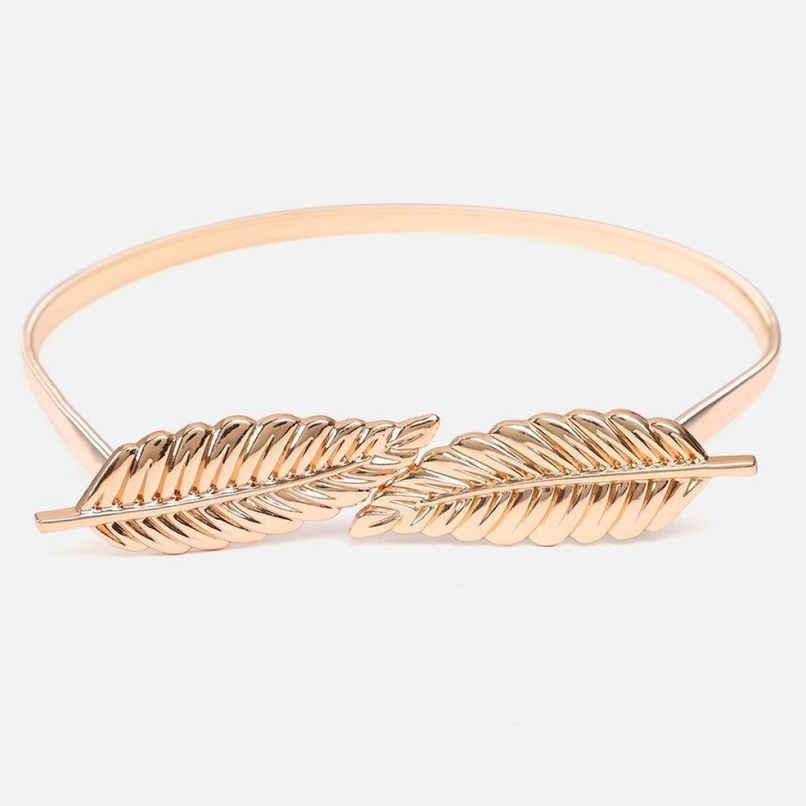 YouBella Jewellery Celebrity Inspired Adjustable Metal Plate Type Golden Kamarband Waist Belt (S-1)