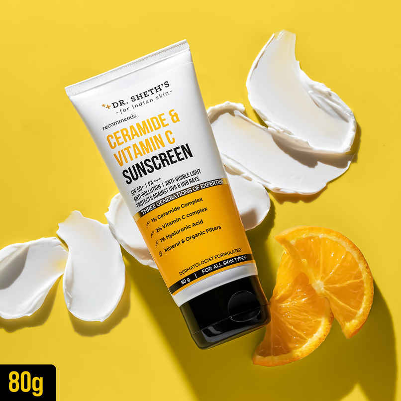 Dr. Sheth'S Kesar & Kojic Acid Oil Free Sunscreen Spf 50+ Pa++++Reduces Pigmentation, For Oily Skin