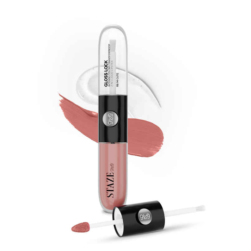 Staze 9to9 Gloss Lock 2-in-1 Liquid Lipstick   | Ultra-pigmented Lipstick | 02 I'm Pretty