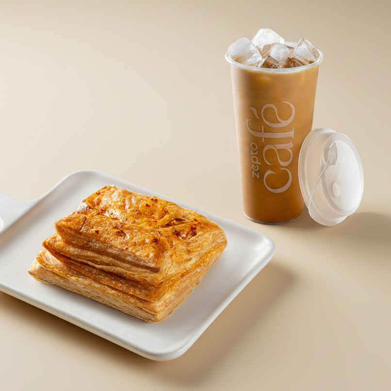 Veg Puff + Classic Cold Coffee