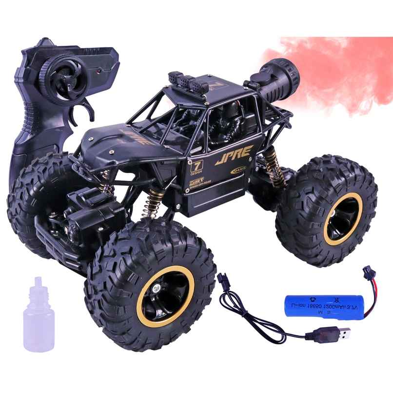 Toyshine 1:16 Scale 2.4Ghz Rechargeable Remote Control 4Wd Alloy Off Road Rock Crawler | Black