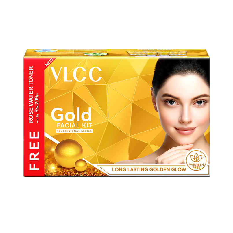 VLCC Gold Facial Kit with Rose Water Toner VLCC Gold Facial Kit with Rose Water Toner