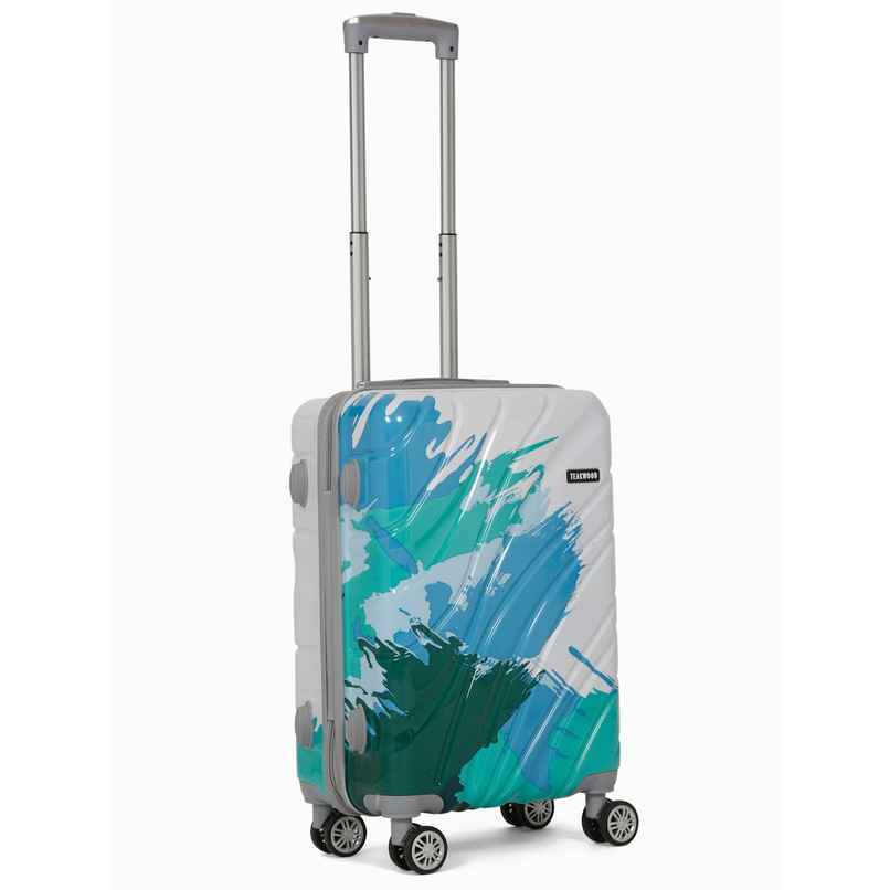 Teakwood Textured Polypropylene 32.2 L Retractable Trolley Bag | Blue - S