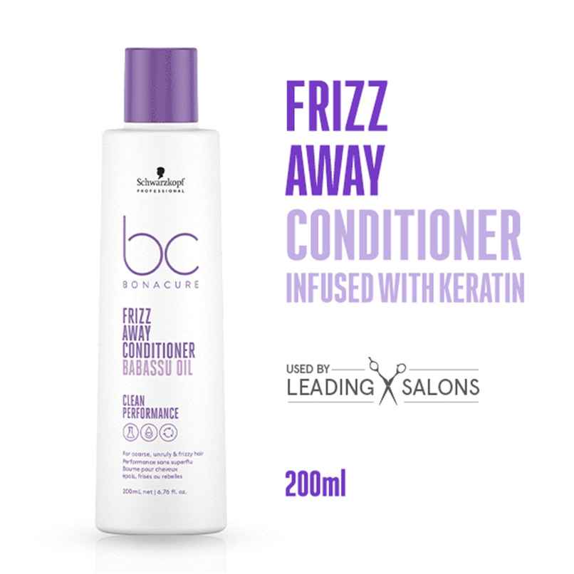 Schwarzkopf Professional Bonacure Frizz Away Conditioner With Babassu Oil With Vegan Keratin Schwarzkopf Professional Bonacure Frizz Away Conditioner With Babassu Oil With Vegan Keratin
