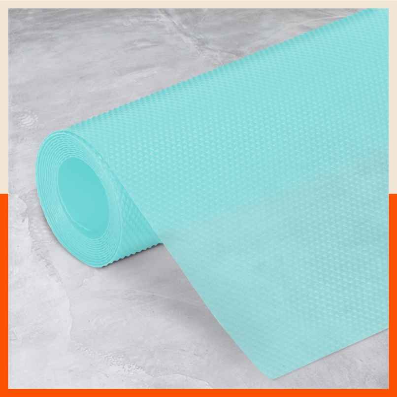 Bathla Shelf Liner | 45cm x 1.5 m | Multipurpose, Reusable, Washable, Temperature Resistant | Blue