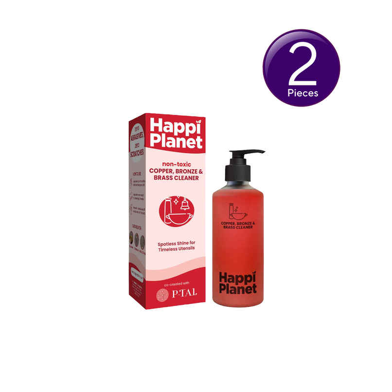 Happi Planet Copper - Bronze And Brass Cleaner | Zero Abrasives | Zero Scratches | Non-Toxic Combo 